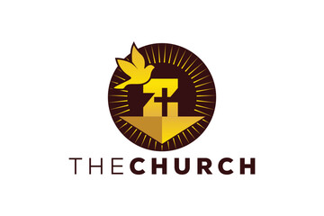 Wall Mural - Trendy and Professional letter Z church sign Christian and peaceful vector logo design