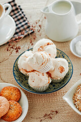 Wall Mural - spanish baked meringues with almonds