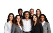 © Photocreo Bednarek - Happy business team of diverse multi-ethnic people isolated on transparent white background