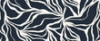 © andin - Hand drawn minimal abstract organic shapes seamless pattern, leaves and zebra texture.