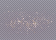 Christmas Background. Powder Dust Light PNG. Magic Shining Gold Dust. Fine, Shiny Dust Bokeh Particles Fall Off Slightly. Fantastic Shimmer Effect. Vector Illustrator.	
