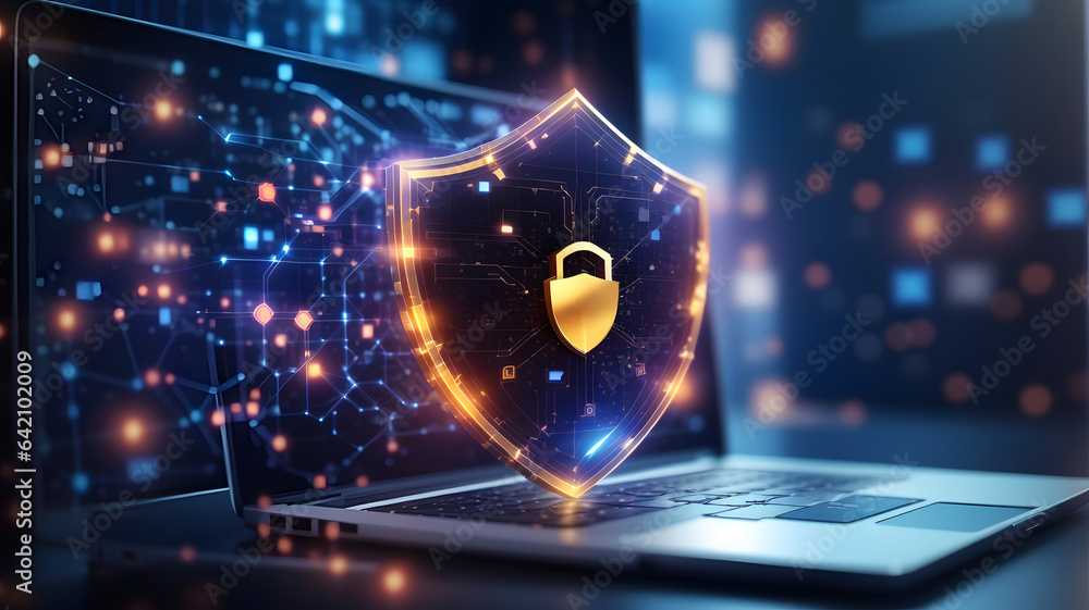 Cyber security and data protection, internet network security, protect ...