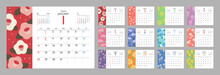 和の花マンスリーカレンダー　2024年　12ヶ月セット