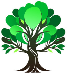 Wall Mural - tree with leaves