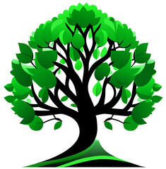 Wall Mural - tree with leaves