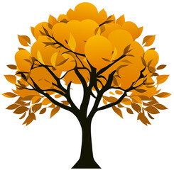 Wall Mural - autumn tree with leaves