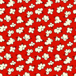 Popcorn seamless pattern on red background design. vector illustration cute cartoon, vintage style