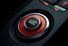 Start 2024 Red Power Button. Happy New Year. 