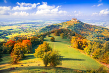 Burg Hohenzollern - Autumn Landscape In The Swabian Alps, Germany