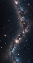 Wall Mural - phone wallpaper, space landscape theme with flying comets of different colors, AI generation