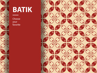 Wall Mural - ethnic batik vector indonesian pattern fashion seamless vintage textile abstract flat culture art