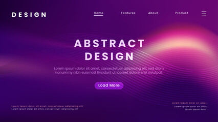 Vector abstract  landing page  template with gradient background premium vector