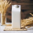 Oat milk bottle container healthy drink plants based vegan healthy milk concept