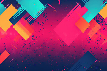 Sticker - Vibrant noisy gradient background in a retro 80s-90s style