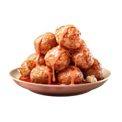 Sticker - Spiced pork meatball transparent background