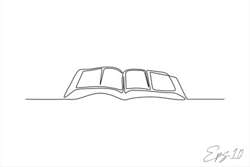 Wall Mural - vector illustration
continuous line of books