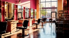 An Empty Female Barber Shop