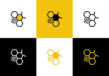 Modern Bee Illustration Logo