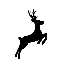 Christmas Deer Silhouettes Vector 