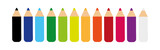 Crayons, small collection of loosely arranged colored pencils