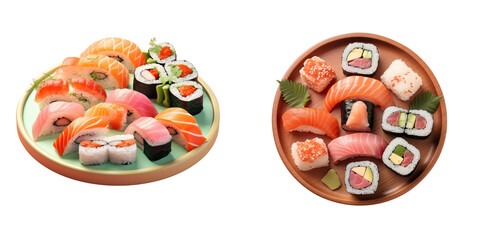 Sticker - Sushi displayed on transparent background