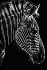 zebra silhouette contour black white backlit motion contour tattoo professional photography