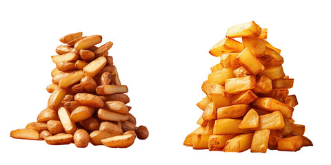 Wall Mural - Potato fries isolated on transparent background