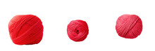 Isolated Red Yarn On A Transparent Background