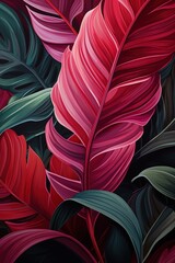 Wall Mural - Tropical Flower Oasis Multicolor Blooms in Full Glory Colorful Retreat Paradise Multicolor Tropical Flowers for Elegance