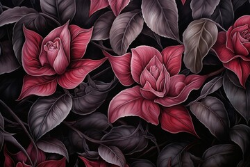 Wall Mural - Tropical Garden Escape Multicolor Floral Beauty in Abundance Paradise Unveiled Multicolor Tropical Flowers Creating Magic