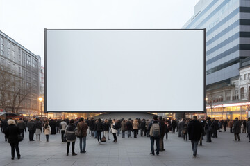 Billboard Template Mockup. Blank Space. Advertisement street City. For designers.