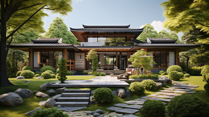 Wall Mural - japanese classic style house design