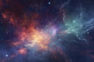 Wall Mural - nebular gas projects cosmic supernova deep education digital illustration science dynamic research u