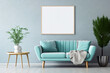© danter - Light Green Modern Interior Poster mockup