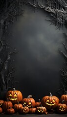 halloween background with pumpkin