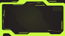 Green Black Futuristic  Background With Copy Space Area