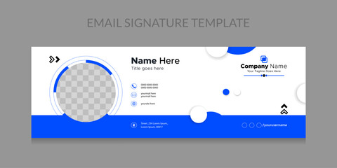 Modern and minimalist email signature or email footer template