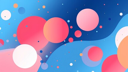 Wall Mural - A playful abstract background banner with a playful gradient, simple design. generative AI