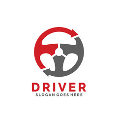 Sticker - Car driver logo design vector illustration