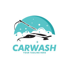 Canvas Print - Car wash logo design vector Template