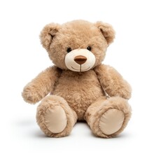 Teddy Bear In White Background, AI Generated Image