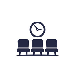 Waiting room icon on white