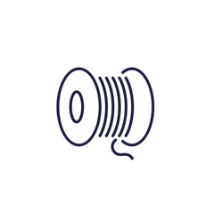 Poster - coil cable reel line icon