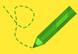 Pencil, pen, green, vector design