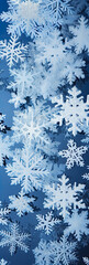 Sticker - Christmas background with snowflakes, generative ai 