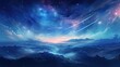 Leinwandbild Motiv Night sky anime inspired starry vast galaxy