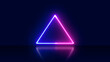 © ADDICTIVE STOCK - Abstract background with neon lights in triangle shape
