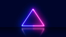 Abstract Background With Neon Lights In Triangle Shape
