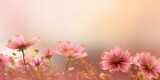 Fototapeta Kwiaty - Beautiful abstract gold and pink misty morning photo floral design background banner. beautiful Generative AI AIG32