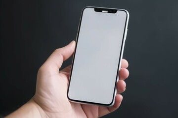 Hand hold smartphone. Generate Ai